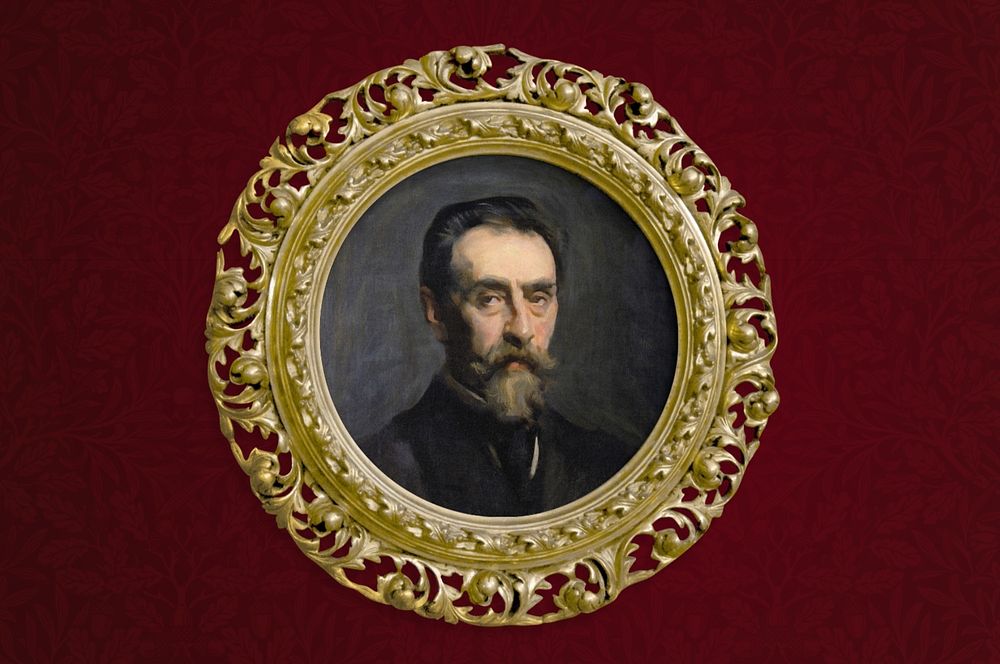 Picture frame  editable mockup, Portrait of William E. Norton. Remixed by rawpixel.