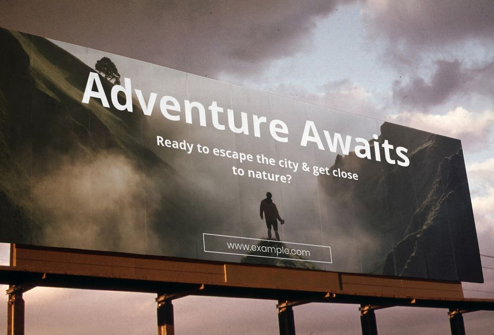 Billboard sign  editable mockup