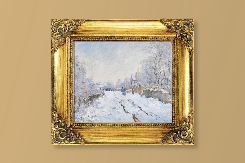 Picture frame  editable mockup, vintage painting. Remixed by rawpixel.