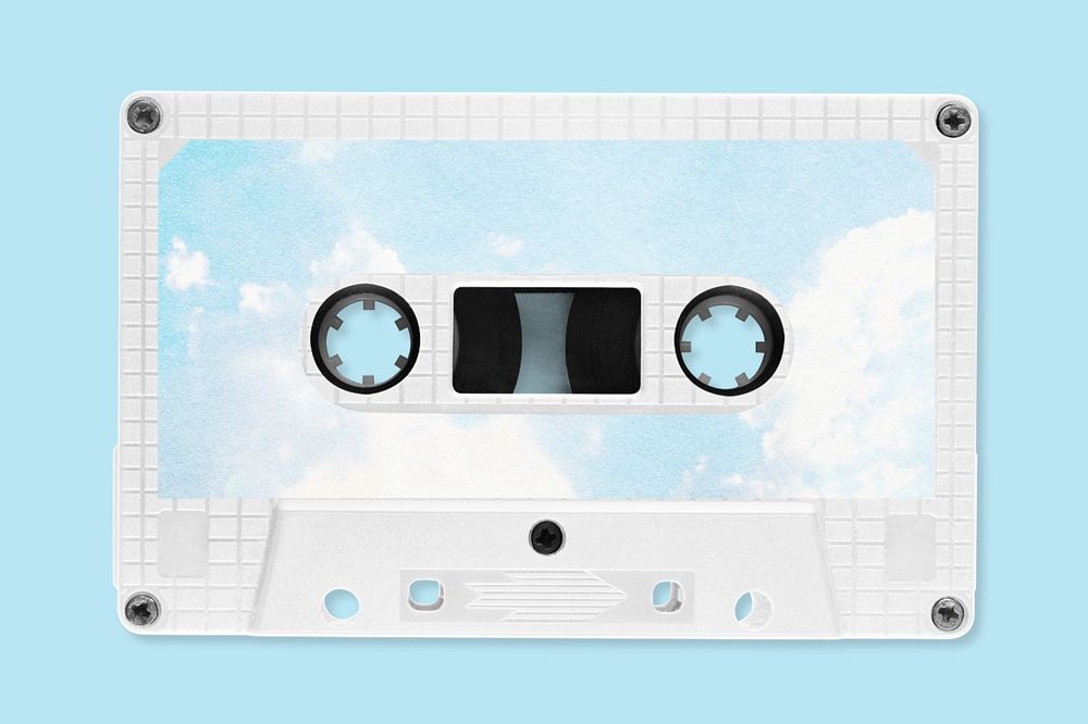 Retro cassette tape  editable mockup