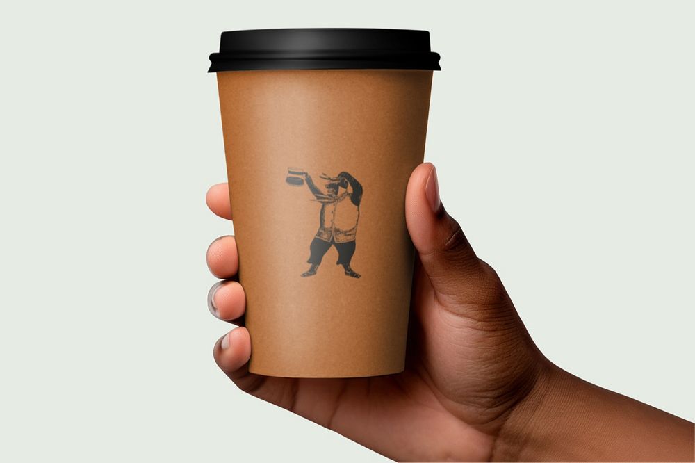 Paper coffee cup editable mockup, product packaging