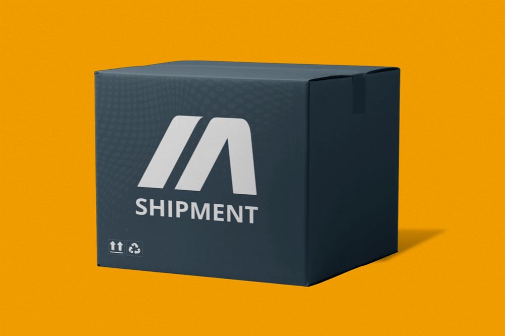 Cardboard box  editable mockup, packaging 