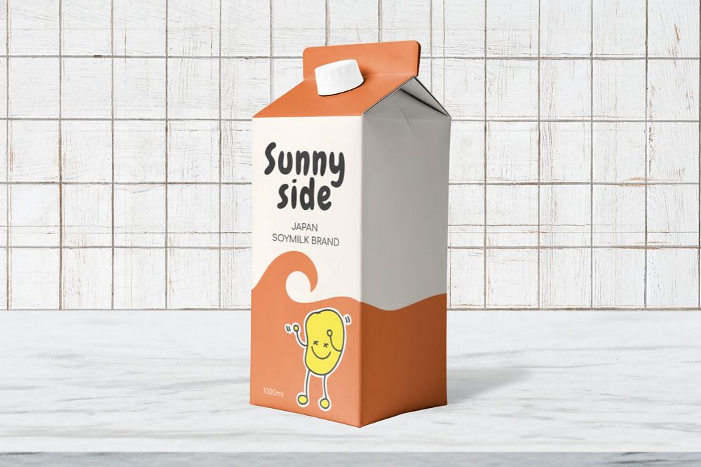 Juice carton  editable mockup, drink packaging 