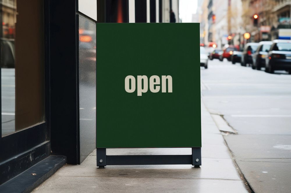 Street board  editable mockup, sign 