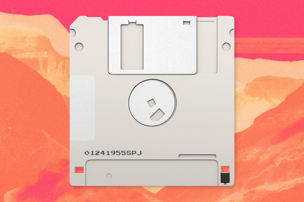 Floppy disk editable mockup