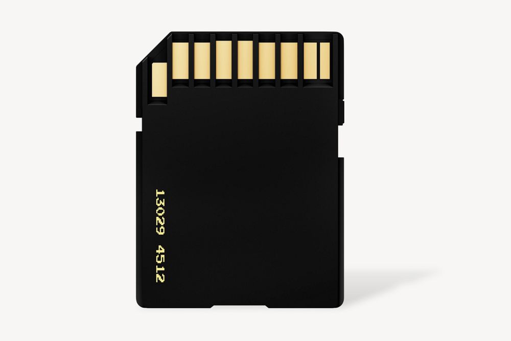 Memory card editable mockup, digital product design