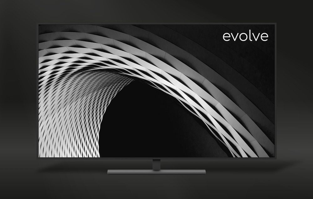 Smart TV screen editable mockup