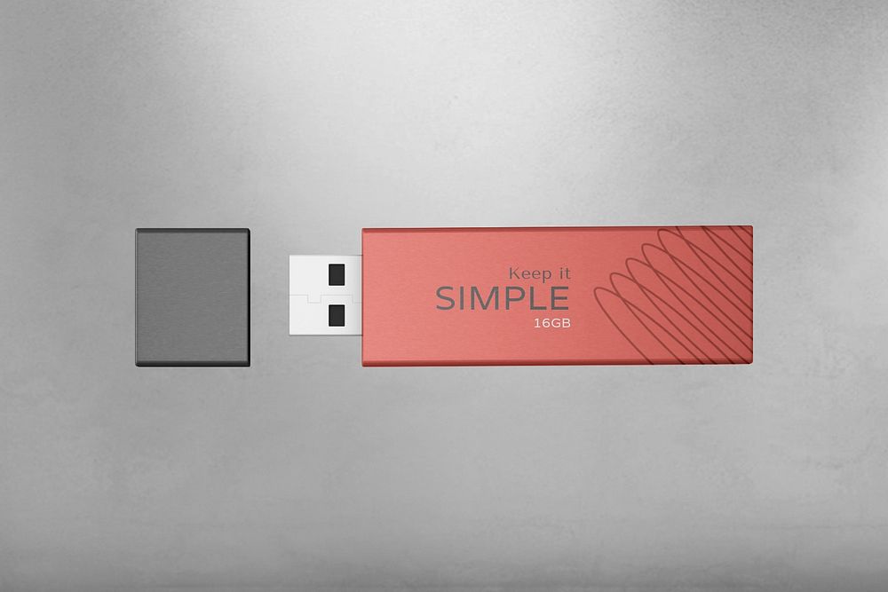 USB flash drive editable mockup