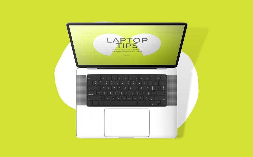 Laptop screen editable mockup, digital device