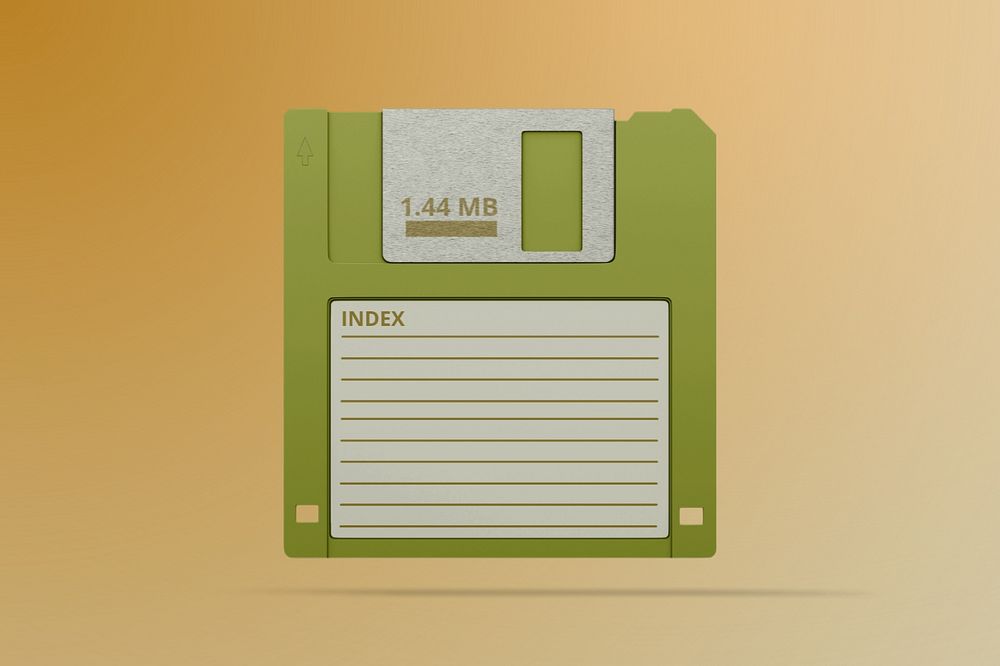 Floppy disk editable mockup