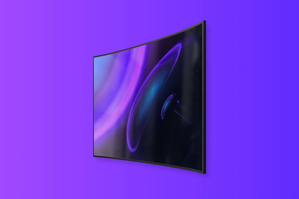 Smart TV screen editable mockup