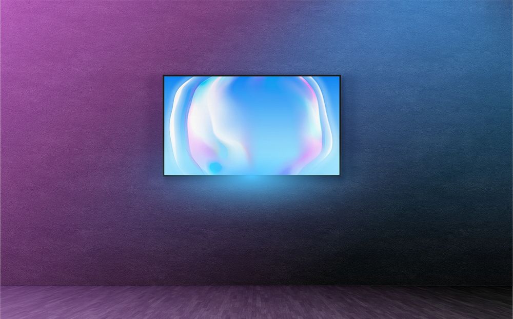 Smart TV screen editable mockup