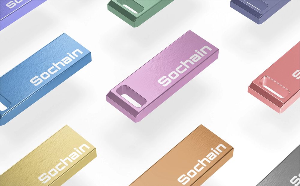 USB flash drive editable mockup