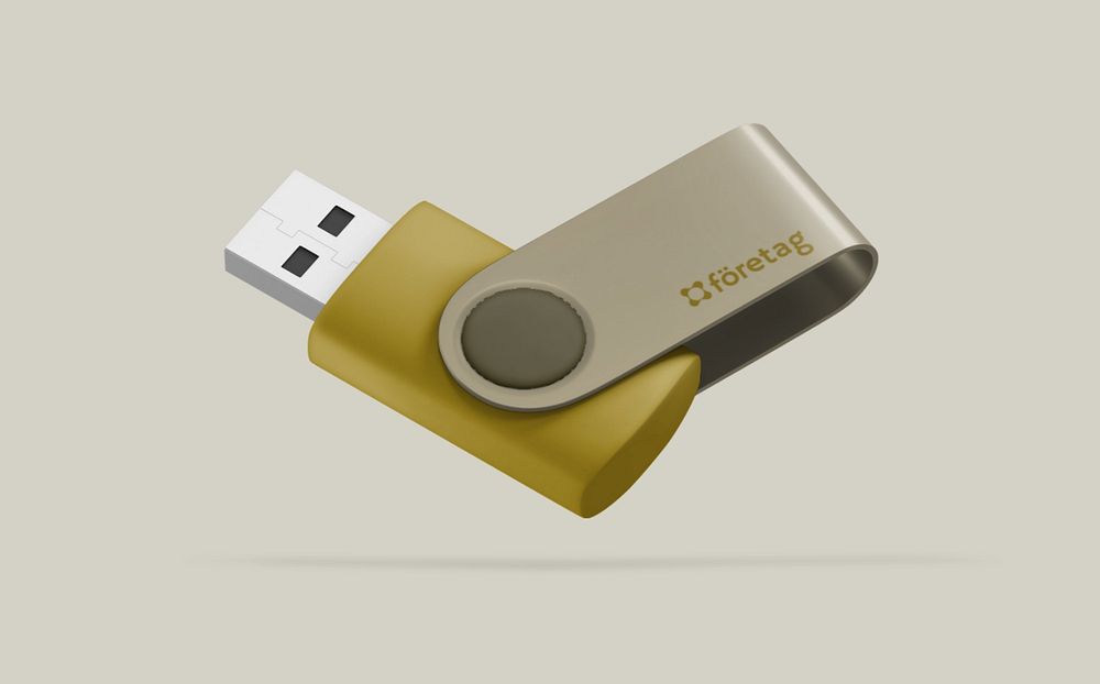 USB flash drive editable mockup