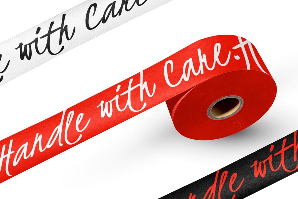 Editable masking tape, business mockup