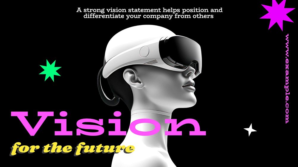 Vision for the future blog banner template, editable text