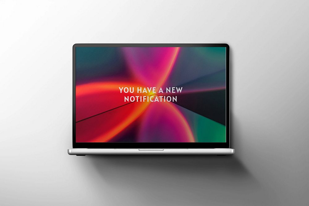 Laptop screen editable mockup, digital device