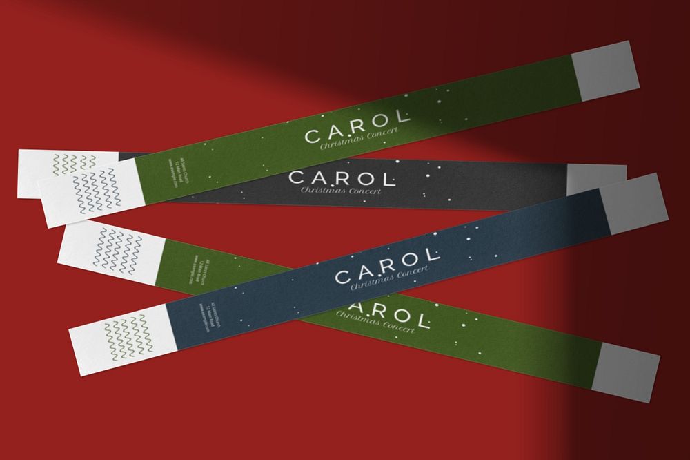 Event pass bands editable mockup 