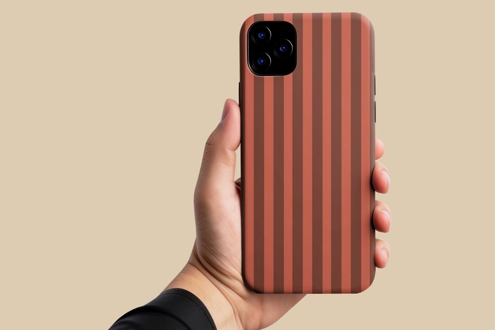 Smartphone case editable mockup, digital device accessory