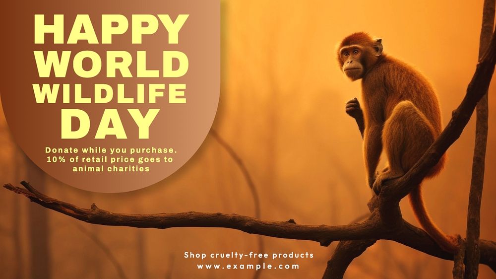 World wildlife day promotion blog banner template