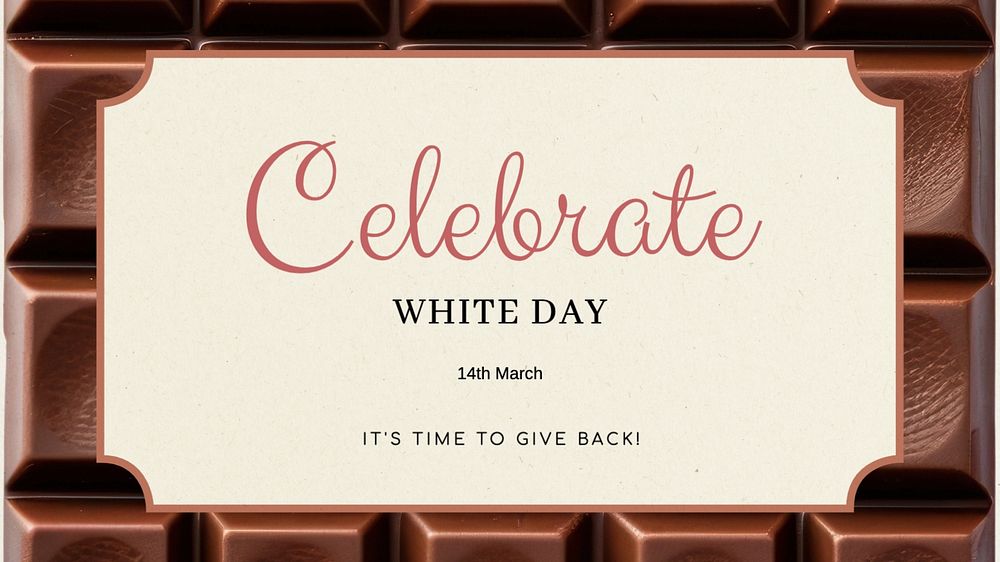 Celebrate white day blog banner template