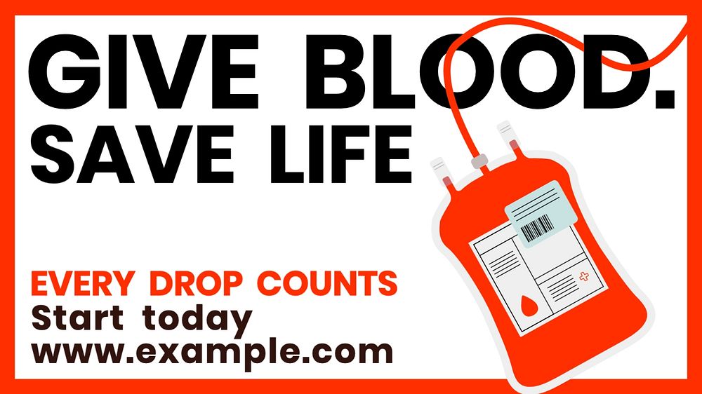 Blood donation blog banner template