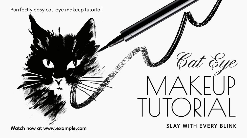 Makeup tutorial blog banner template