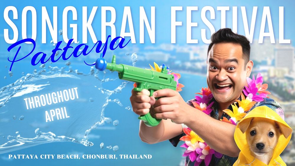 Songkran festival blog banner template