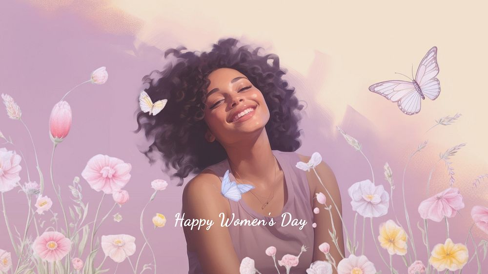 Happy women's day blog banner template