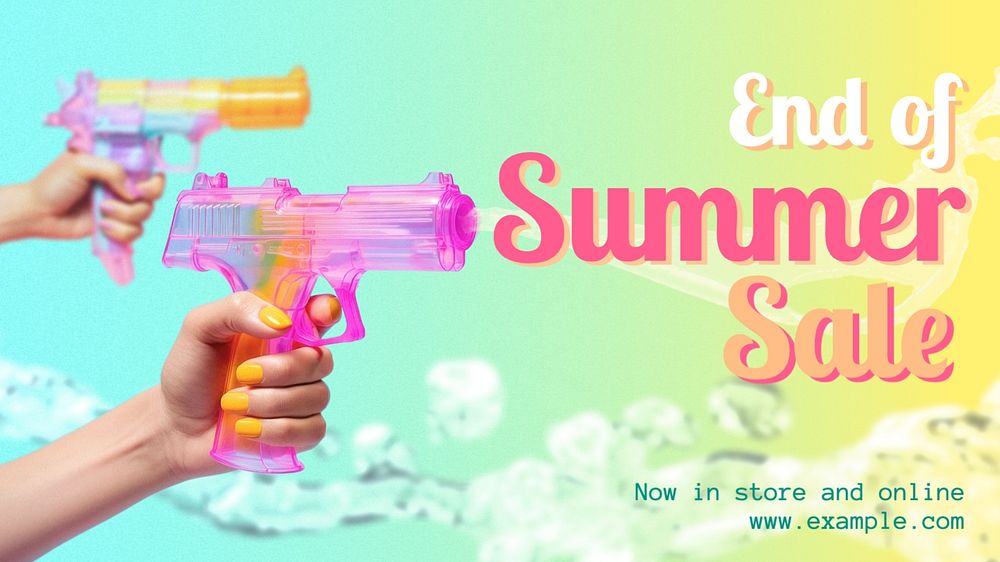 Summer sale blog banner template