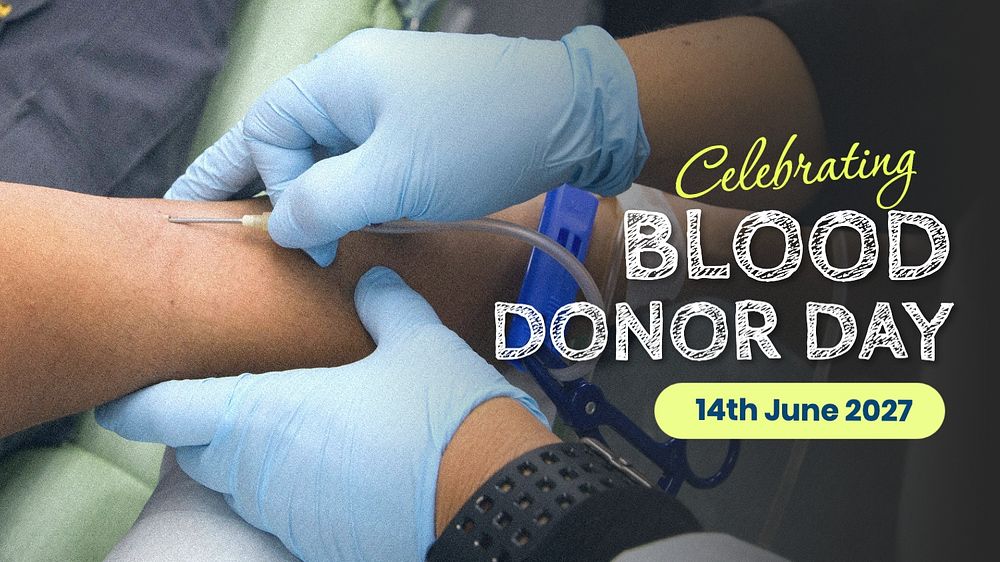 Blood donor day blog banner template