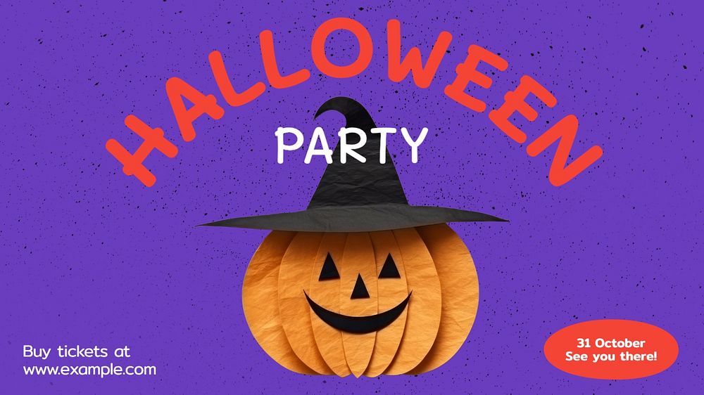 Halloween party blog banner template