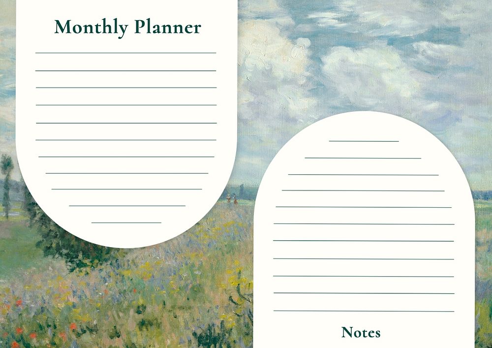 Monthly schedule planner template, editable | Premium Editable Template