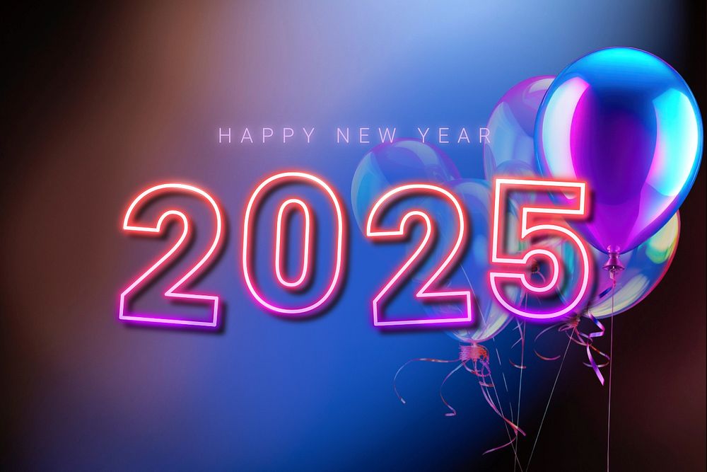 2025 New Year editable design, Free Editable Design rawpixel