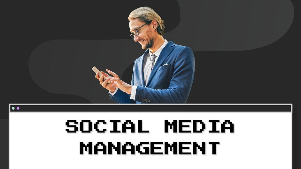 Social media management blog banner template