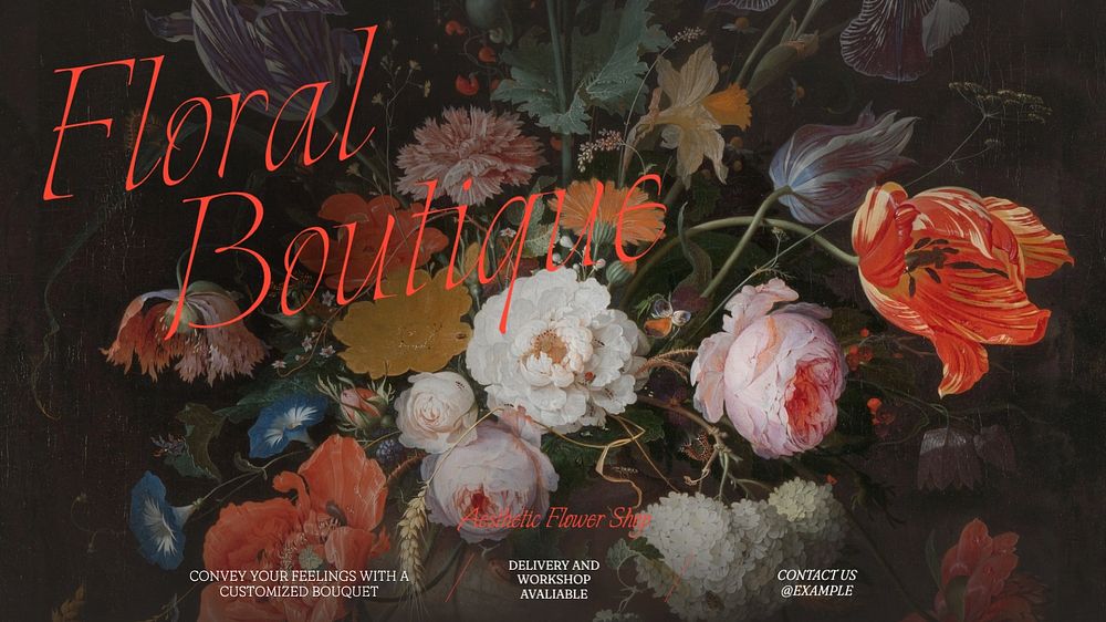 Floral boutique blog banner template