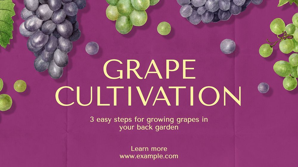 Grape cultivation blog banner template