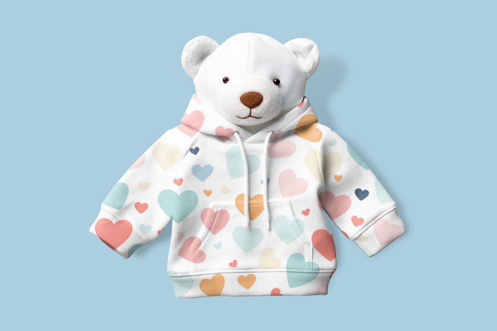 Kid's hoodie mockup, editable design