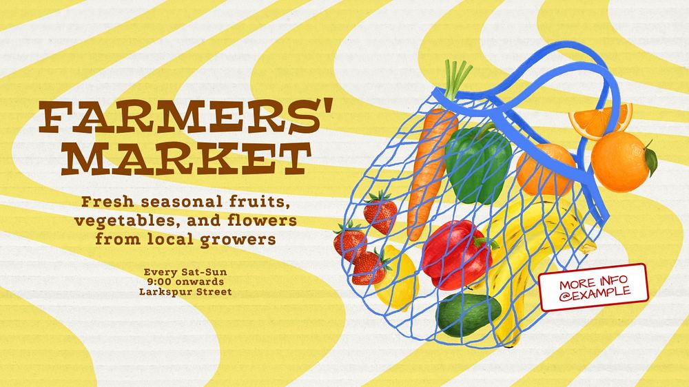 Farmers' market blog banner template