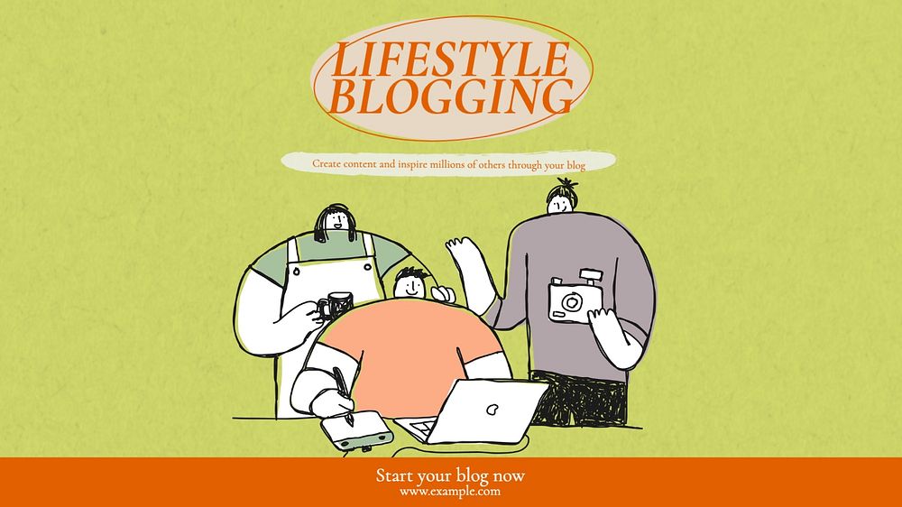 Lifestyle blogging blog banner template