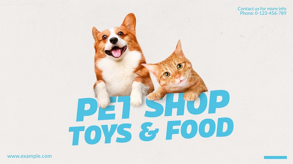 Pet shop blog banner template