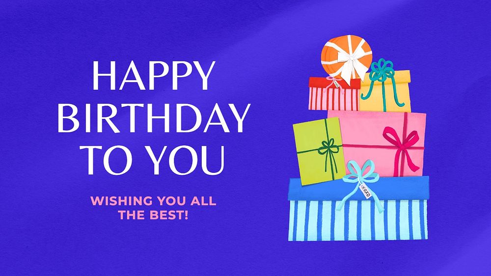 Happy birthday blog banner template