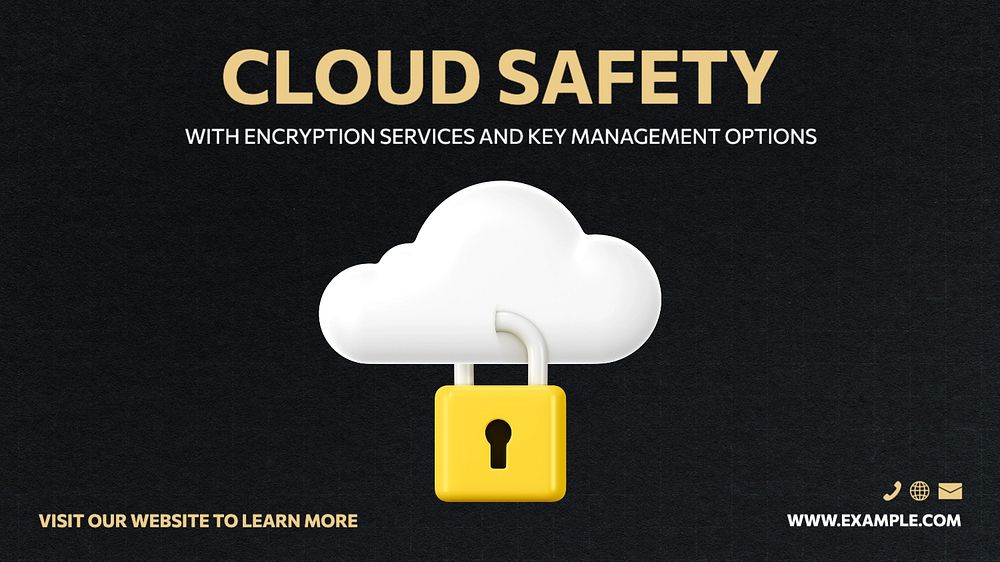 Cloud safety blog banner template, editable text