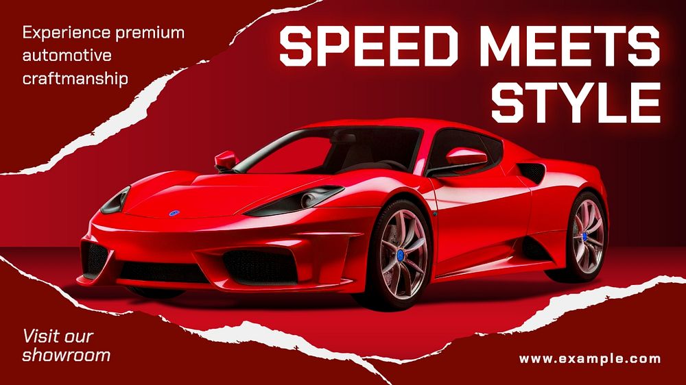 Speed meets style blog banner template, editable design