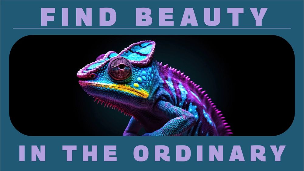 Beauty in the ordinary blog banner template, editable text