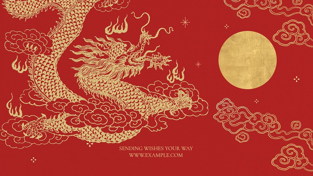 Chinese new year blog banner template