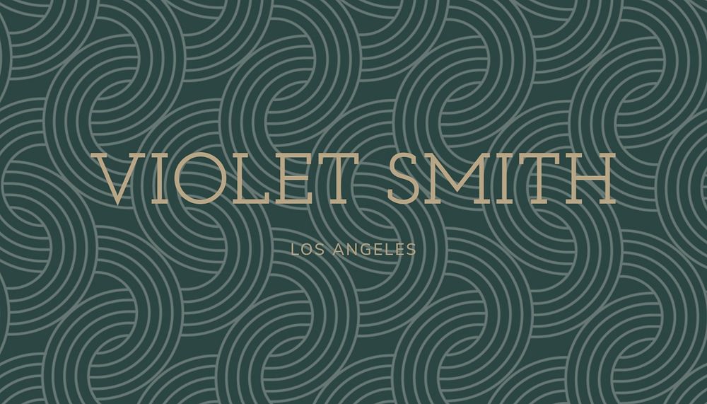 Vintage pattern business card template, editable text