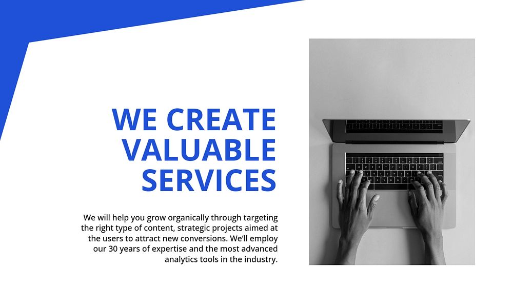 Target market PowerPoint editable template, pie chart graphic