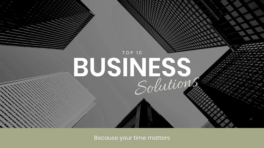 Business solutions presentation editable template