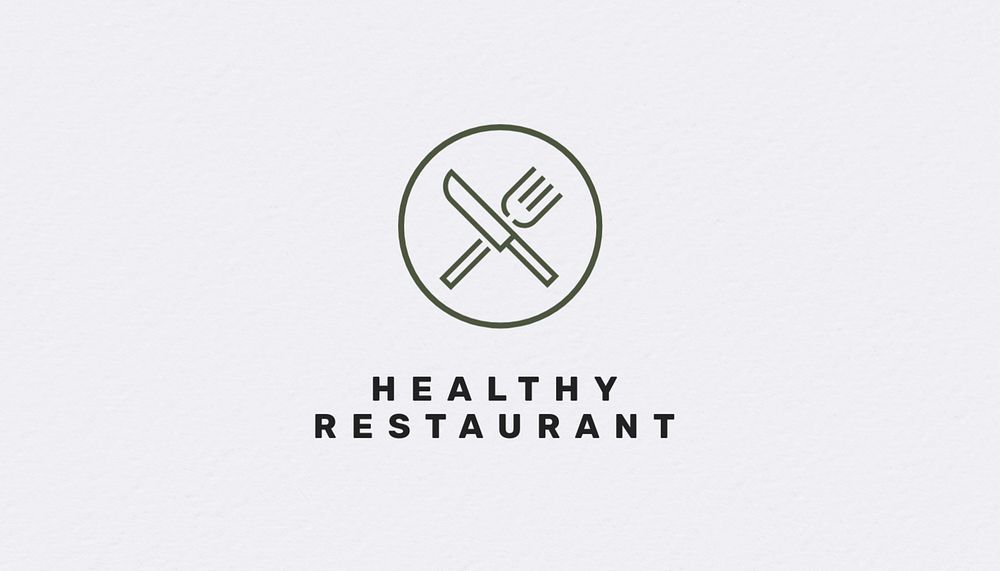 Healthy restaurant business card template, minimal editable design